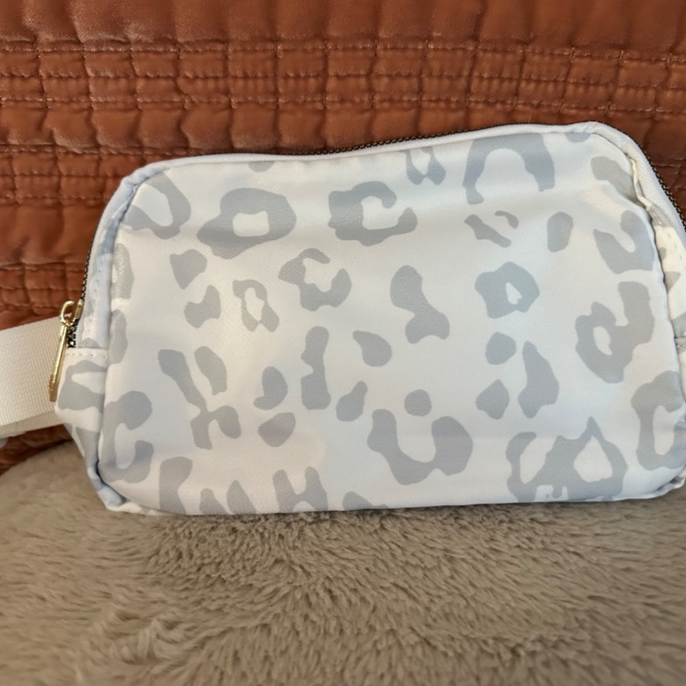 White Leopard Belt Bag